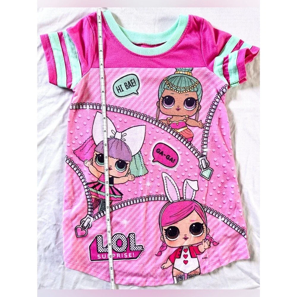 LOL Surprise Nightgown & Gymboree Dino Princess Nightgown Bundle – Size 4 Girls